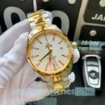 Copy Omega Seamaster Yellow Gold Bezel SS Watch